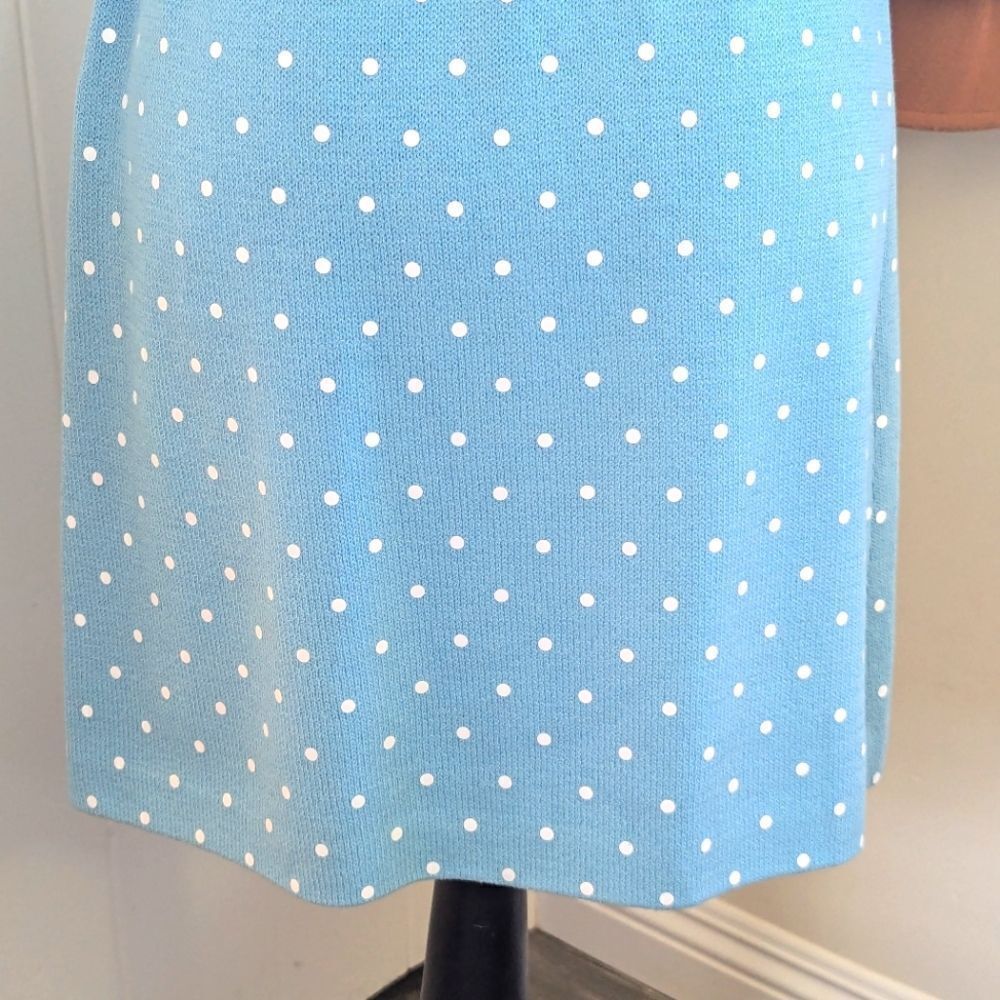 St. John Collection 6 Dot Skirt Maximalist Retro Glam Quiet Luxury Playful Chic - Picture 7 of 8